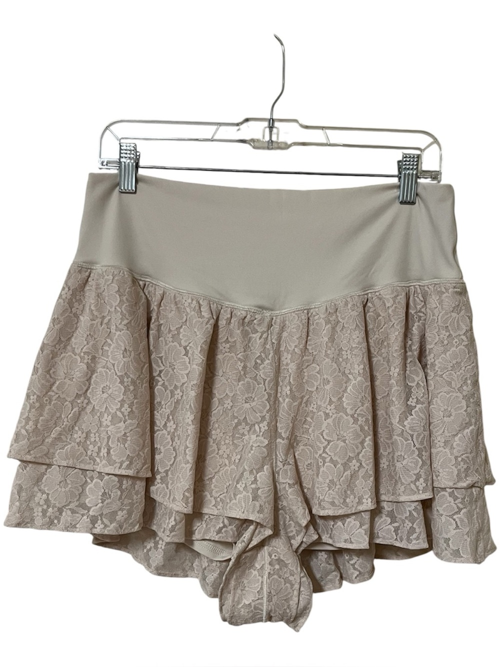 OFFLINE by Aerie Lace Tiered Skort Womens XL Beige Coquette Balletcore NWT